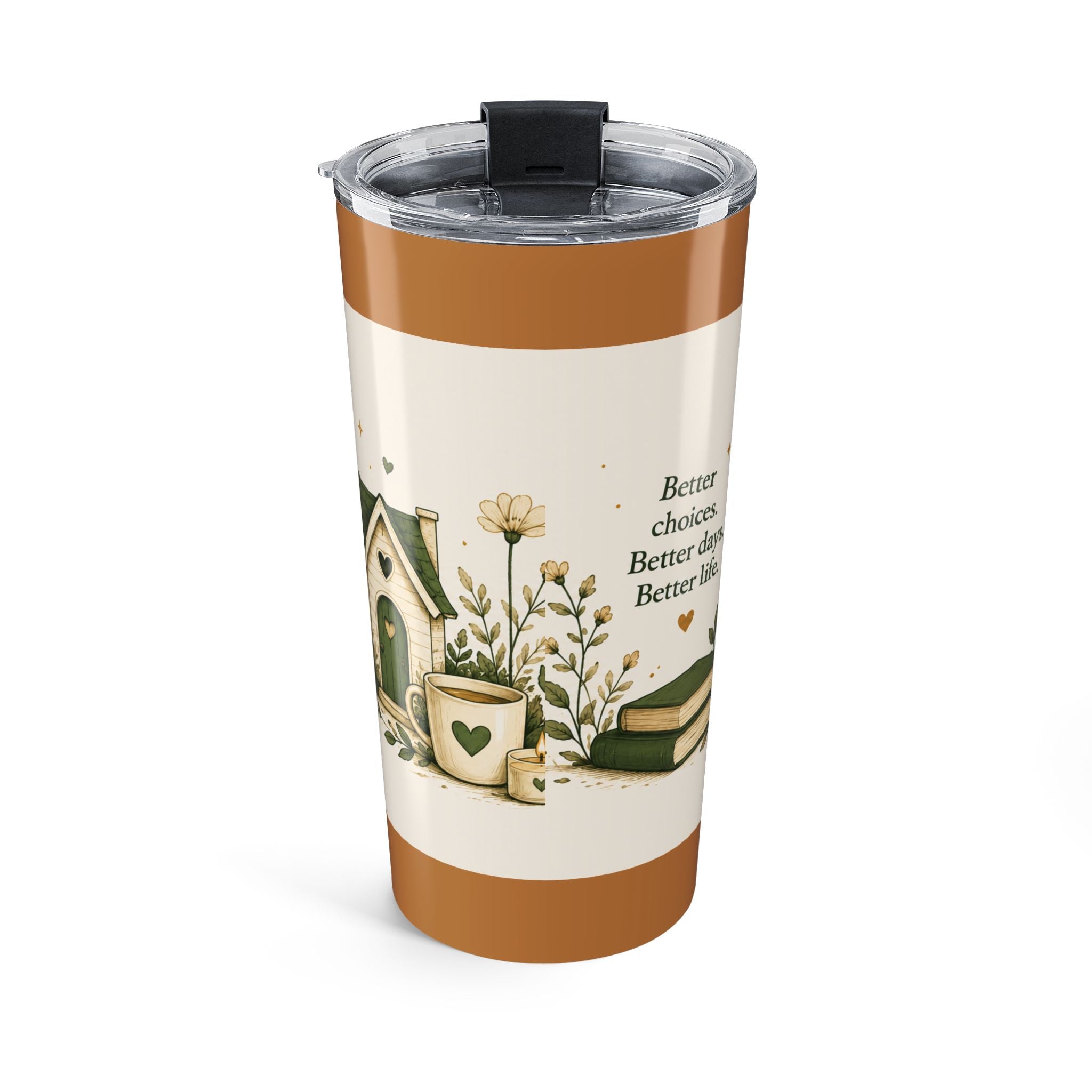 Better Life's 20oz Travel Tumbler — Inspirational Floral Coffee Cup