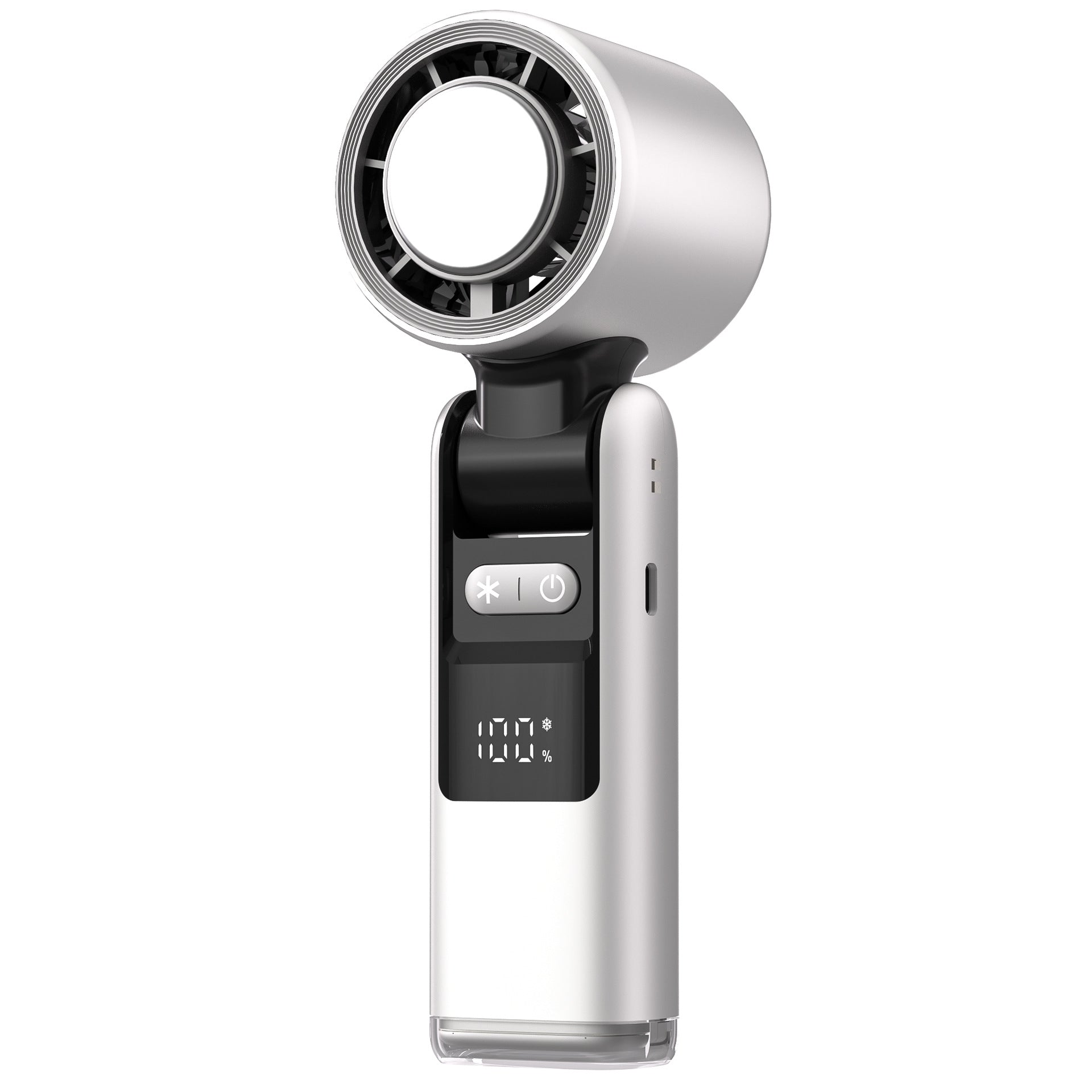 Ventilador de mano turbo — Varias velocidades, pantalla digital, refrigeración opcional