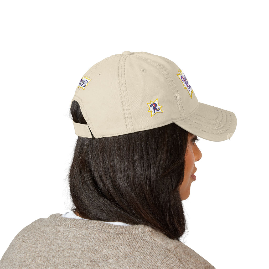Distressed Embroidered 'Regrets' Dad Hat - Vintage Streetwear Cap