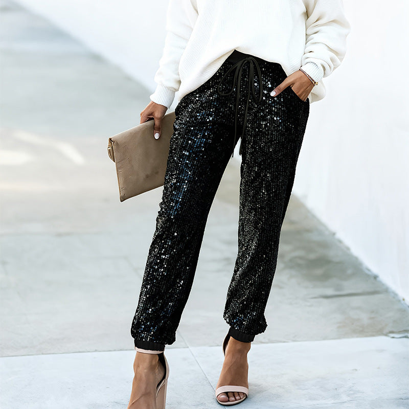 Women's High-Waist Straight-Leg Trousers – Full Length Casual Pants