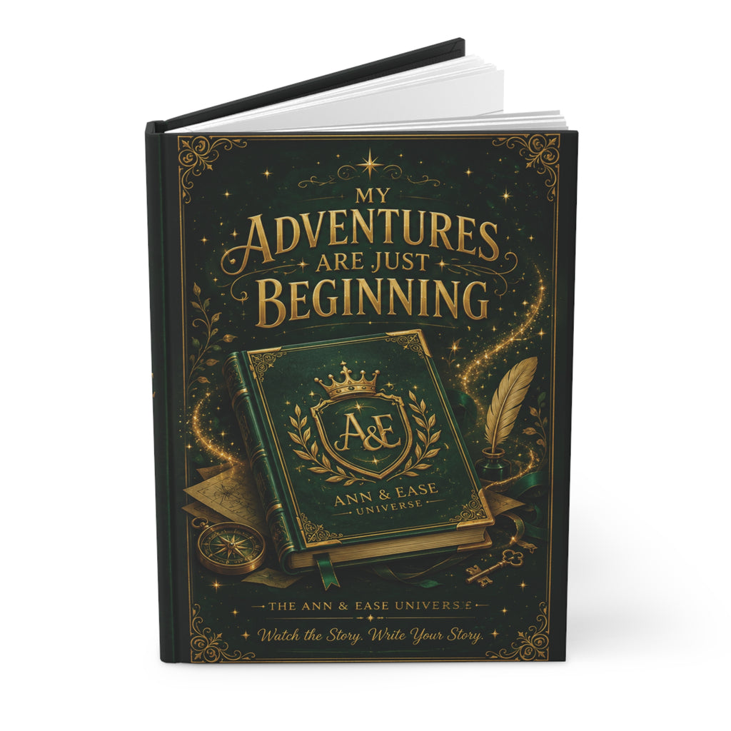 Hardcover Journal - "My Adventures Are Just Beginning" Inspirational Writing Notebook