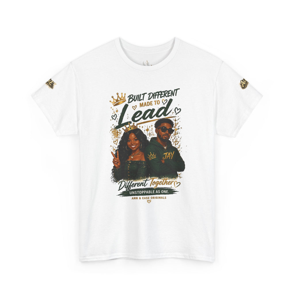 Lead Together Graphic Tee — “Built Different” Inspirational Couple Shirt