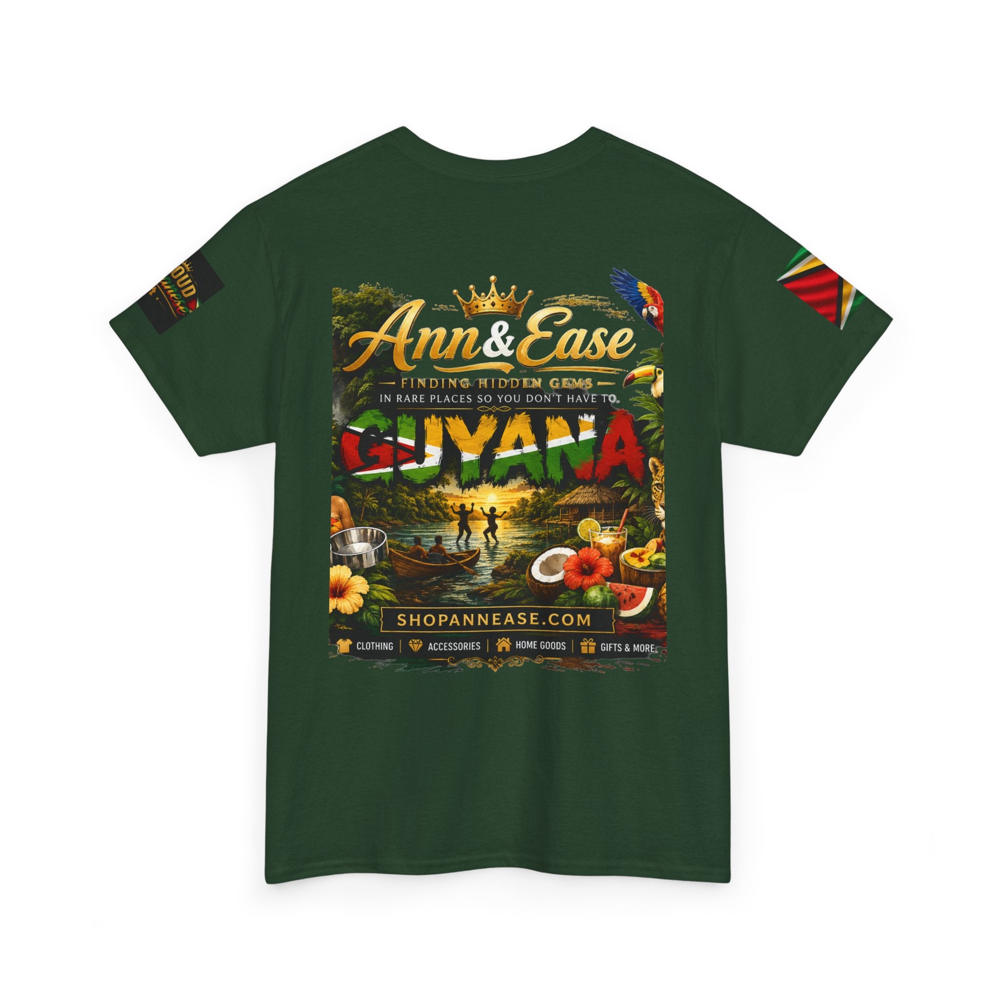 Camiseta de viaje Guyana — Ann & Ease "Encontrando joyas escondidas" Camisa de vacaciones caribeñas
