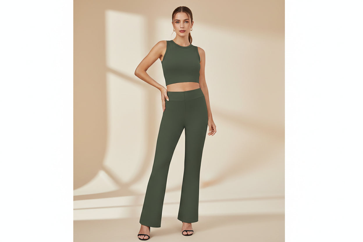 Business-Casual High-Waisted Stretch Trousers for Women