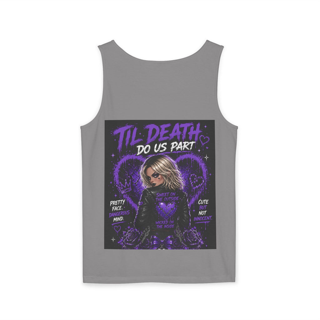 Graphic Tank Top — "Pretty Dangerous / Cute But Cursed" Goth Illustration