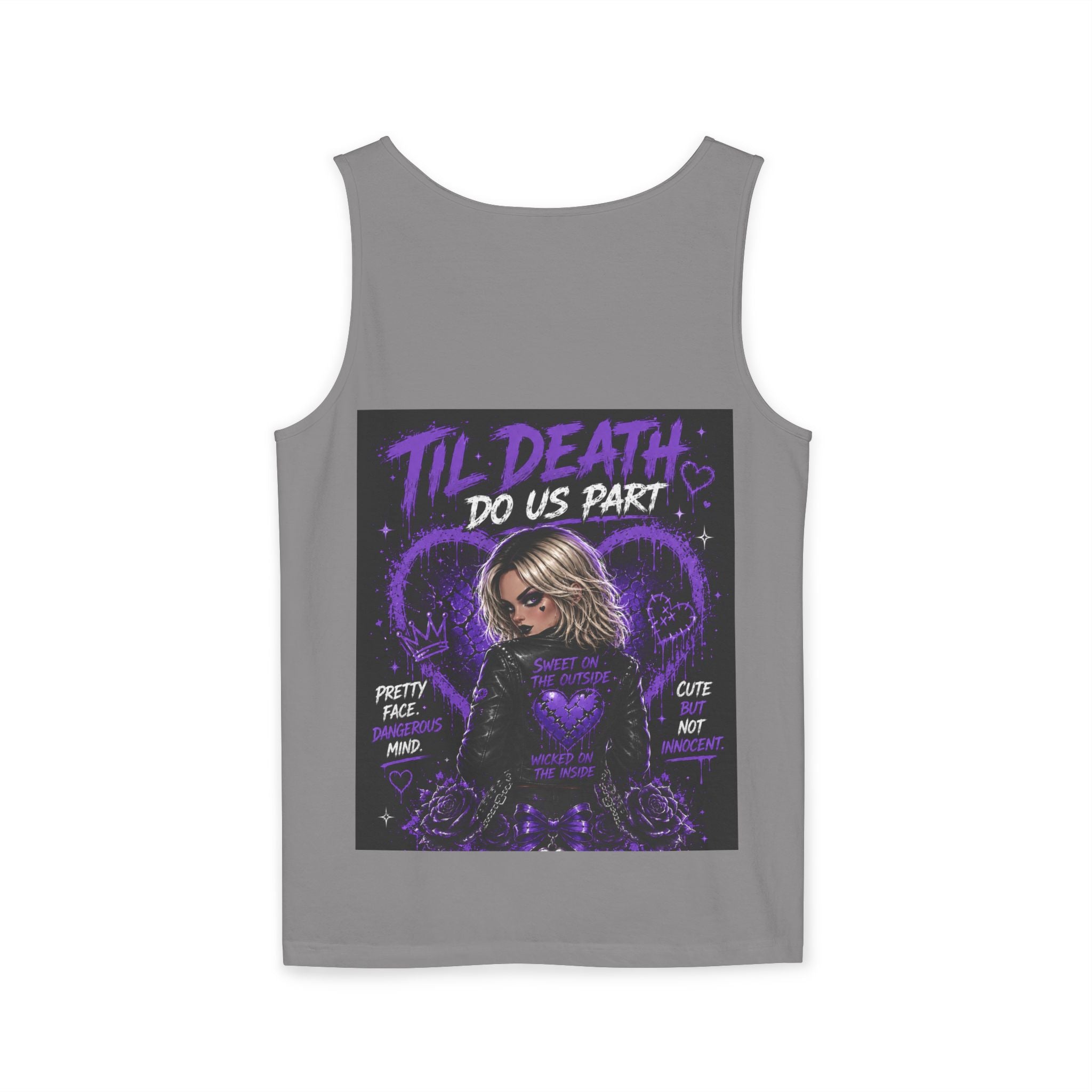 Graphic Tank Top — "Pretty Dangerous / Cute But Cursed" Goth Illustration
