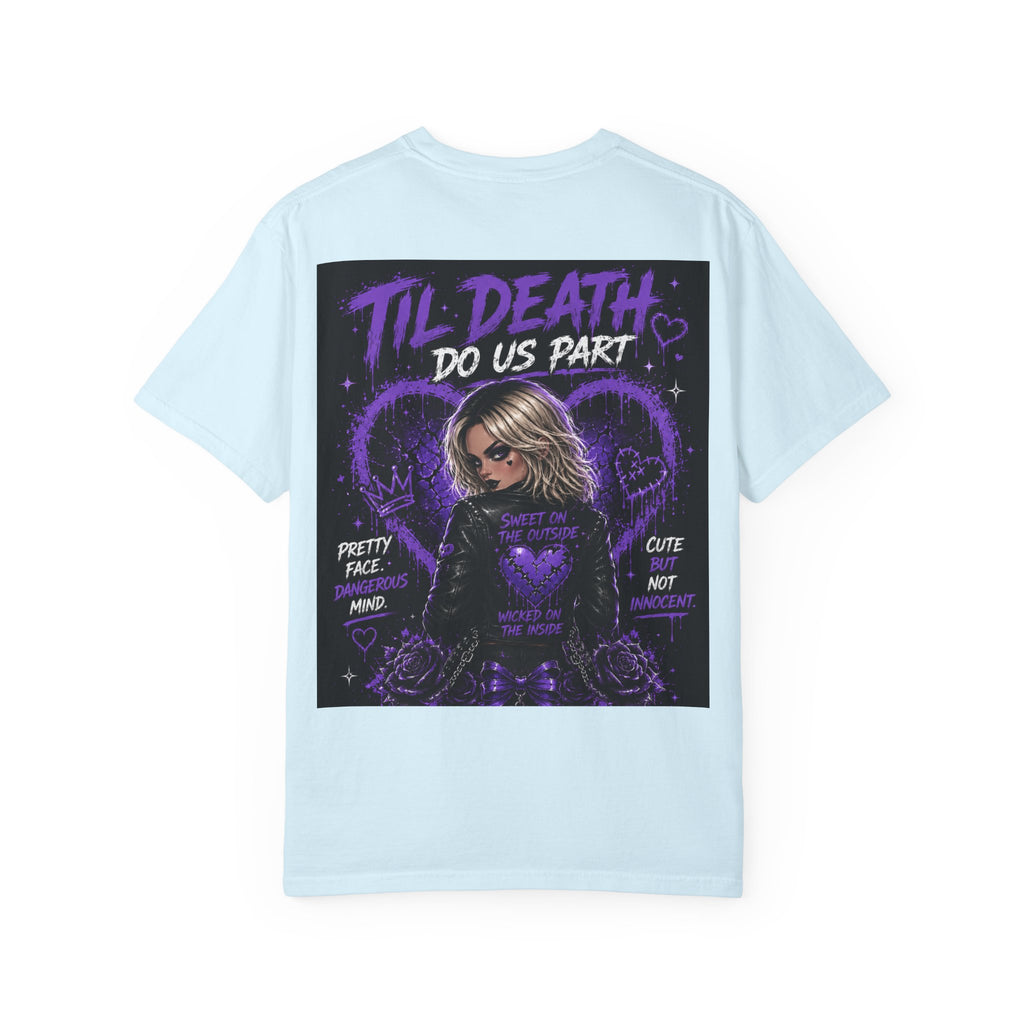 Pretty Dangerous "Cute But Cursed" T-Shirt — Gothic Purple Graphic Tee