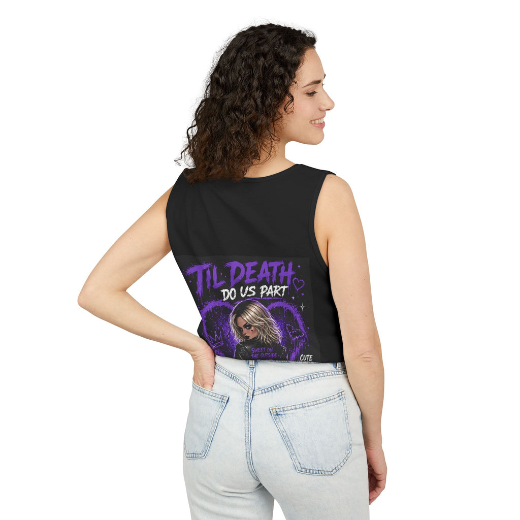 Graphic Tank Top — "Pretty Dangerous / Cute But Cursed" Goth Illustration
