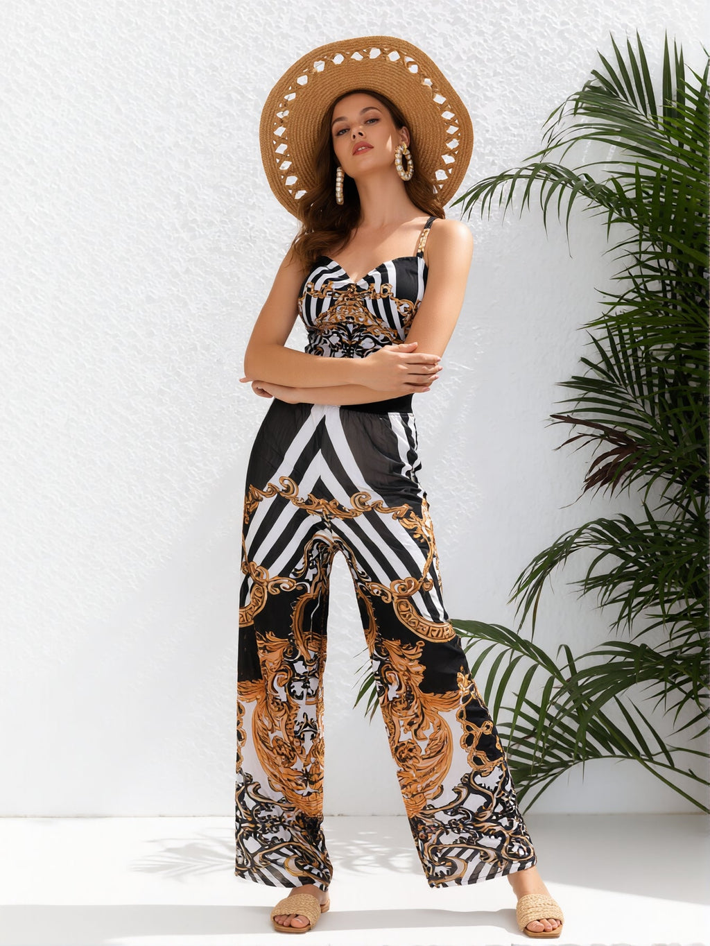 Women's Plus Size Casual Swimwear Set – Beach Vacation