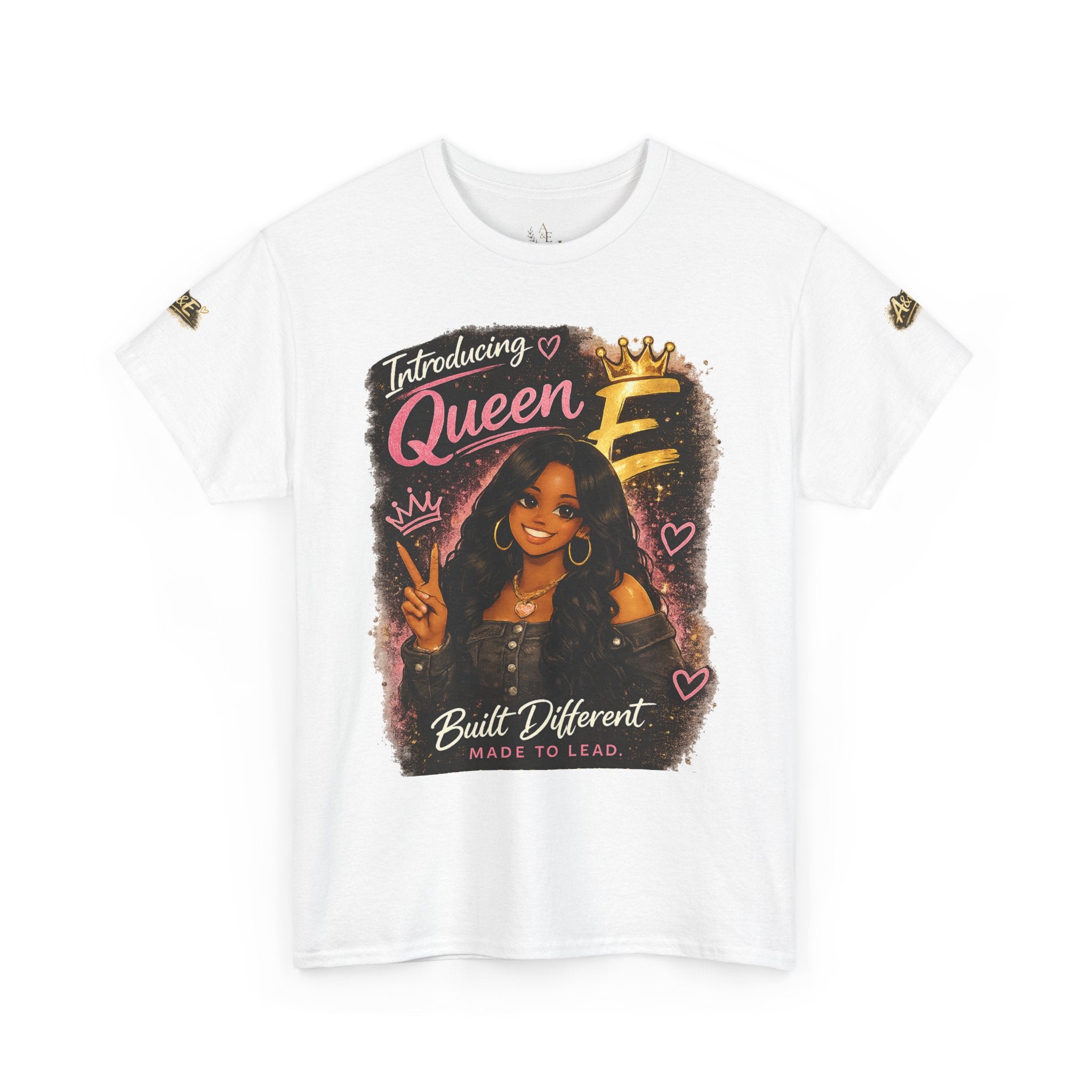 T-Shirt — "Introducing Queen E" Afrocentric Graphic Tee — Built Different, Good Vibes