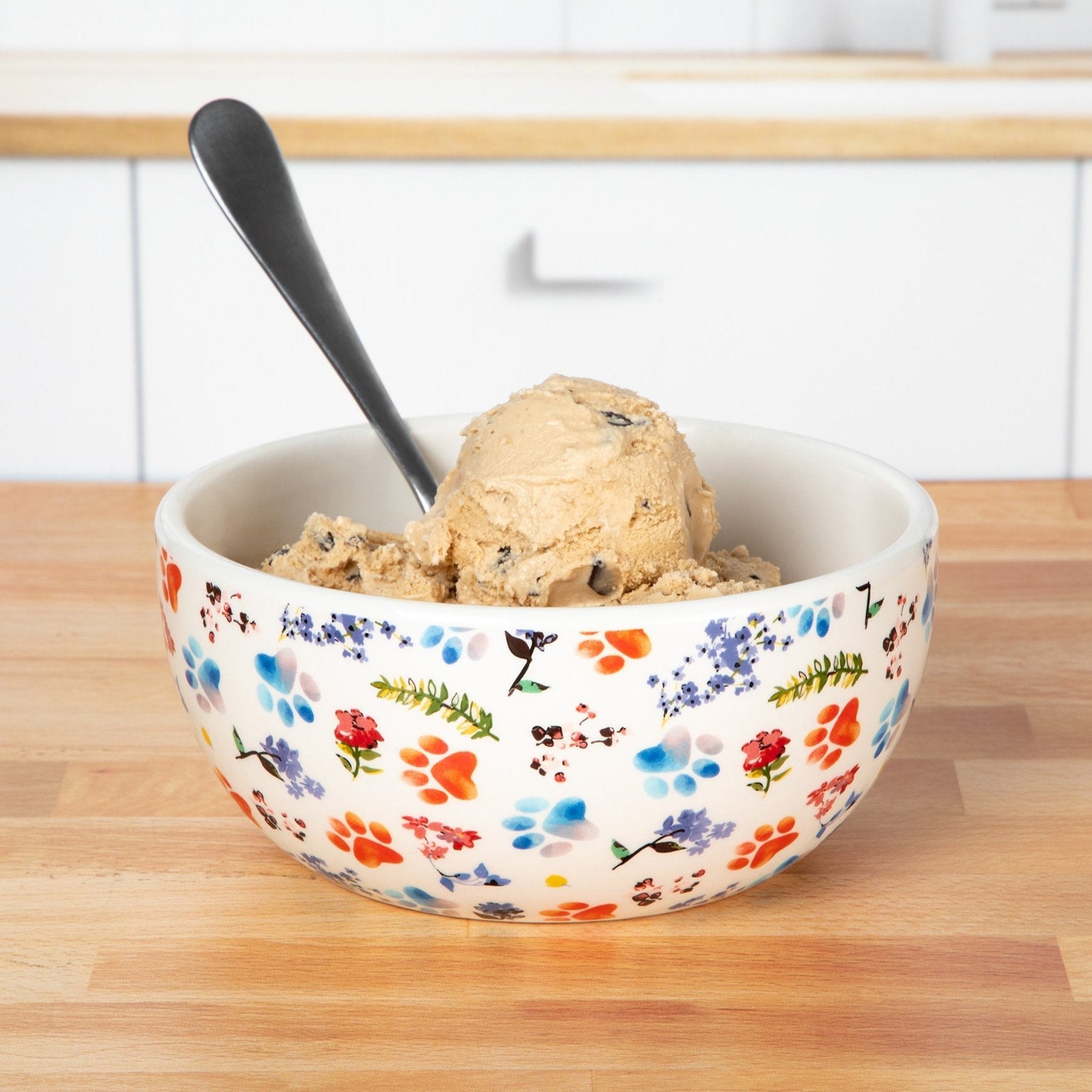Bol de sopa o ensalada de cerámica para amantes de las patas - Juego de 4