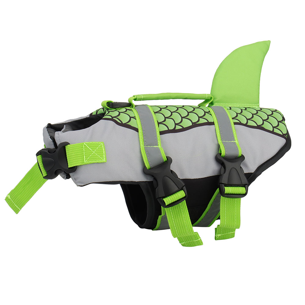 Chaleco salvavidas para perros con asa de rescate — 5 colores, tallas XS–2XL
