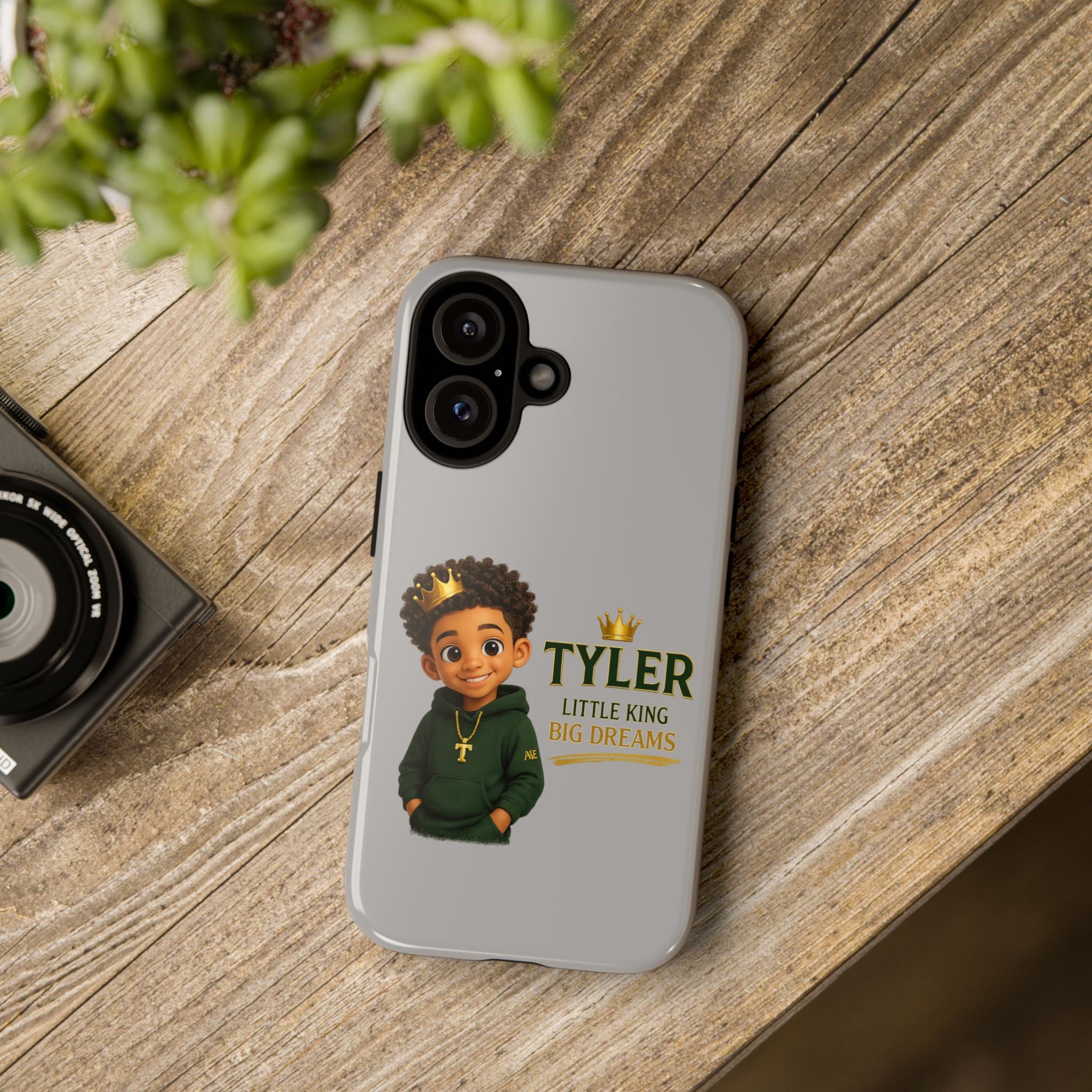 Personalized 'Tyler Little King' Phone Case – Cute Boy Crown Design, 'Little King Big Dreams'