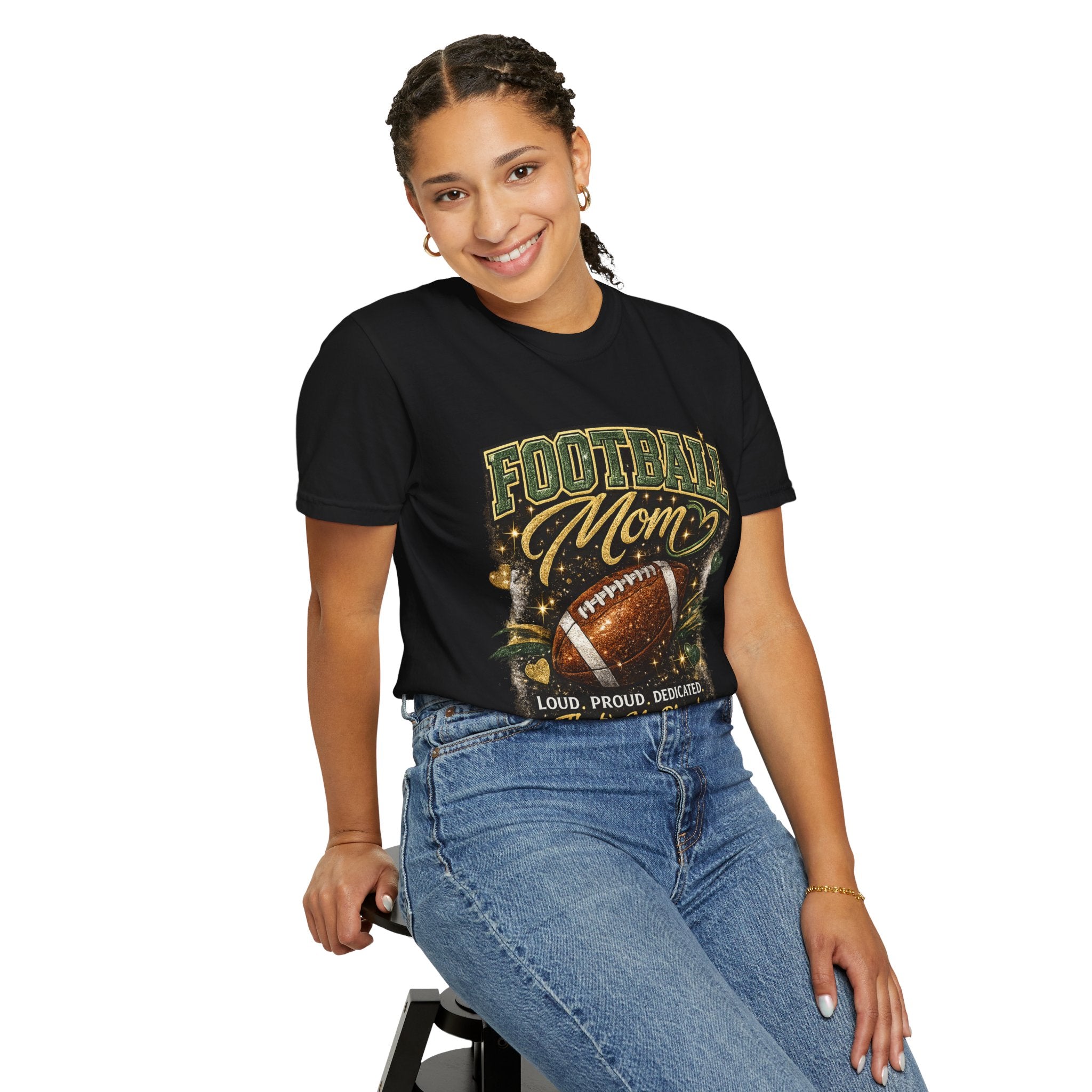 Football Mom T-Shirt — Loud Proud Dedicated Football Mom Gift