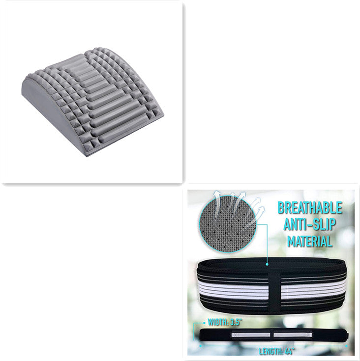 Almohada de estiramiento de espalda, soporte lumbar y cervical, masajeador para cuello, cintura, espalda, ciática, hernia de disco, alivio del dolor, masaje, relajación