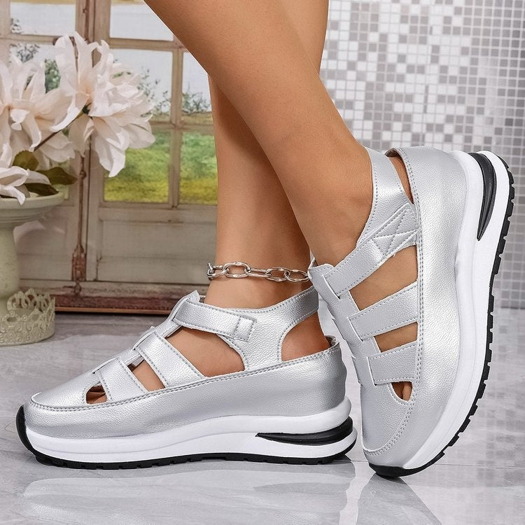Zapatos de cuña huecos para mujer