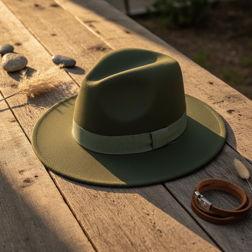 Wide Brim Bell Crown Wool Hat – Unisex Sun & Warmth Hat