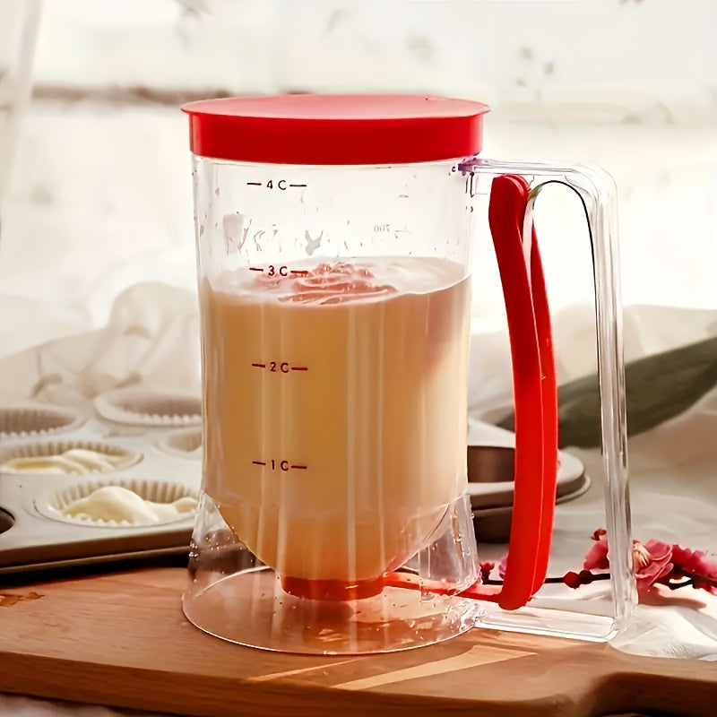 Dispensador de masa versátil para panqueques, magdalenas y más - Utensilio de cocina plegable para resultados de horneado perfectos