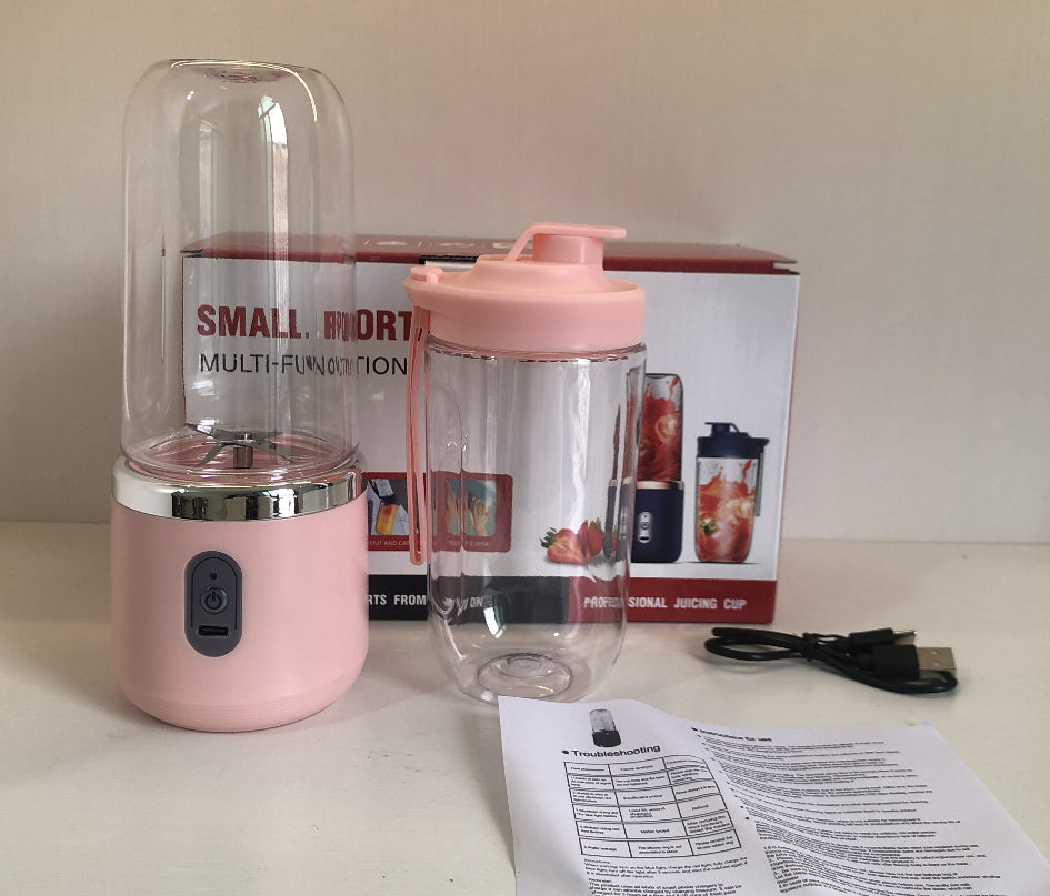 Mini licuadora portátil de 6 cuchillas, taza exprimidora, extractor de batidos, carga USB, exprimidor de frutas, licuadora, mezclador de alimentos, picadora de hielo, máquina exprimidora portátil