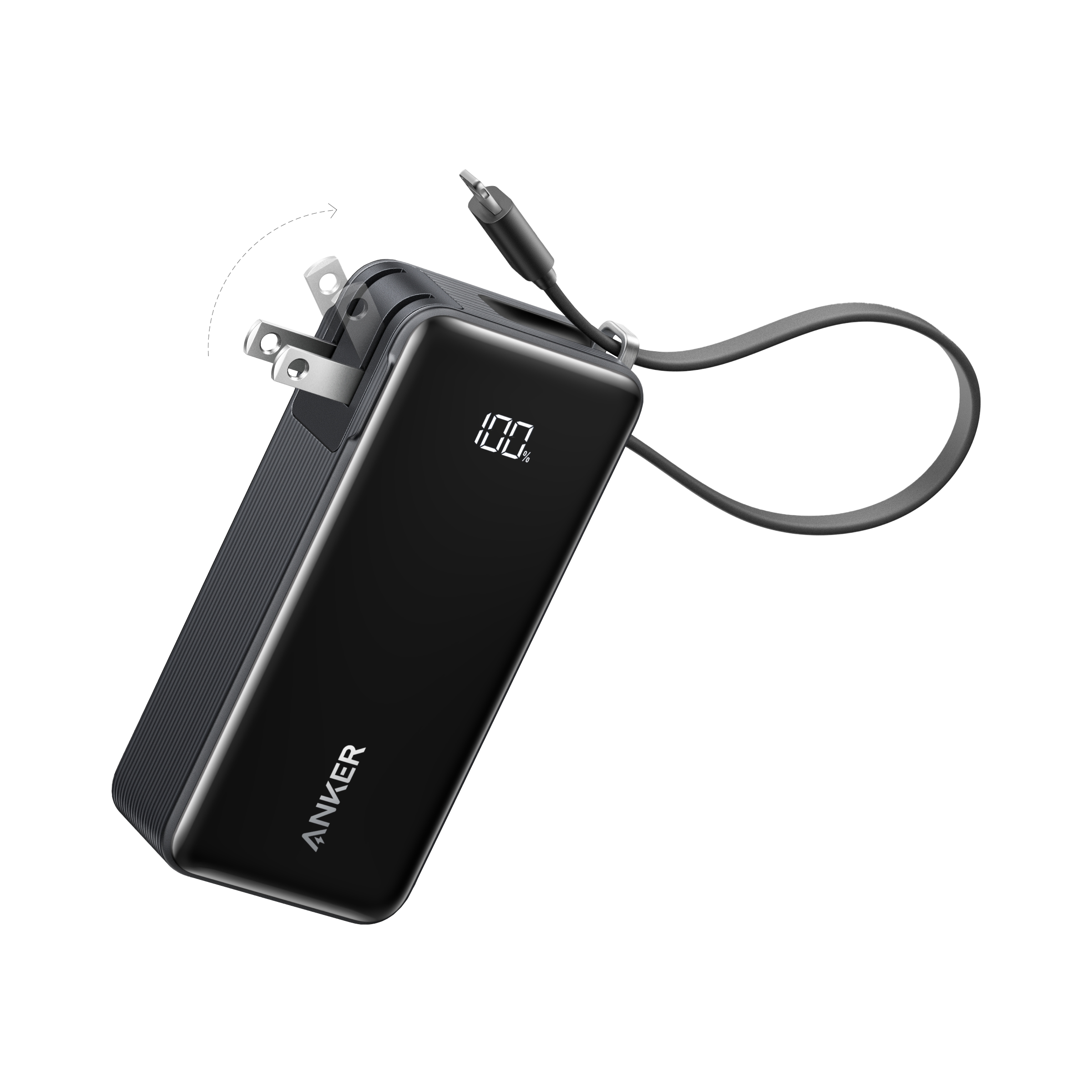 Batería Externa Anker (10K, Fusion, Cable Integrado)