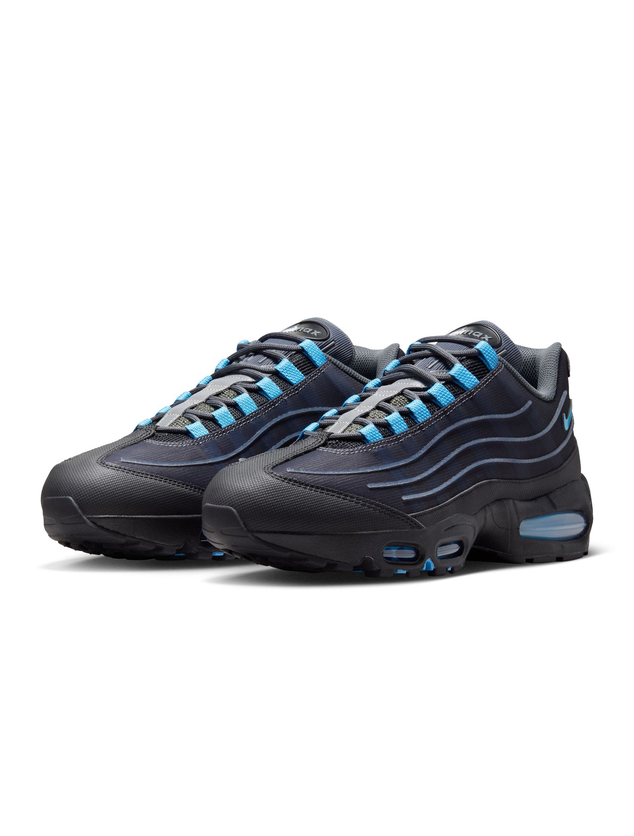 Nike Air Max 95 Tech para hombre - Negro/Azul universitario