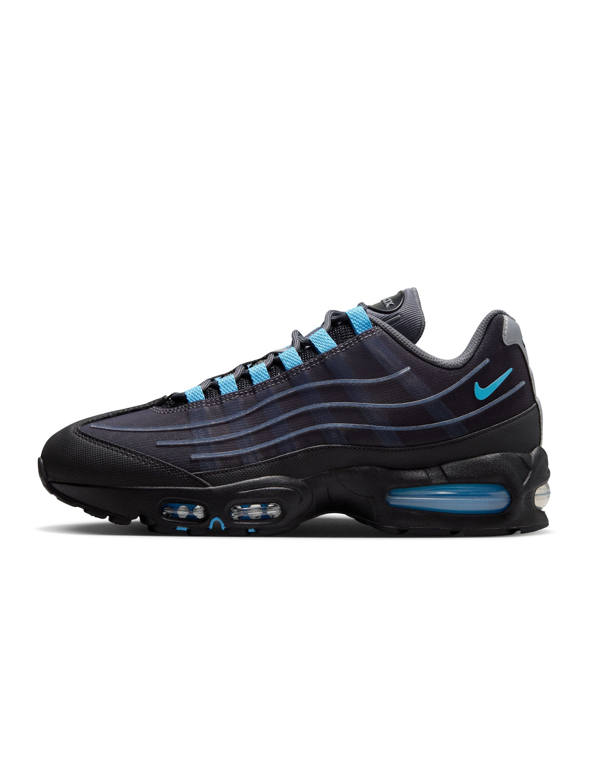 Nike Air Max 95 Tech para hombre - Negro/Azul universitario