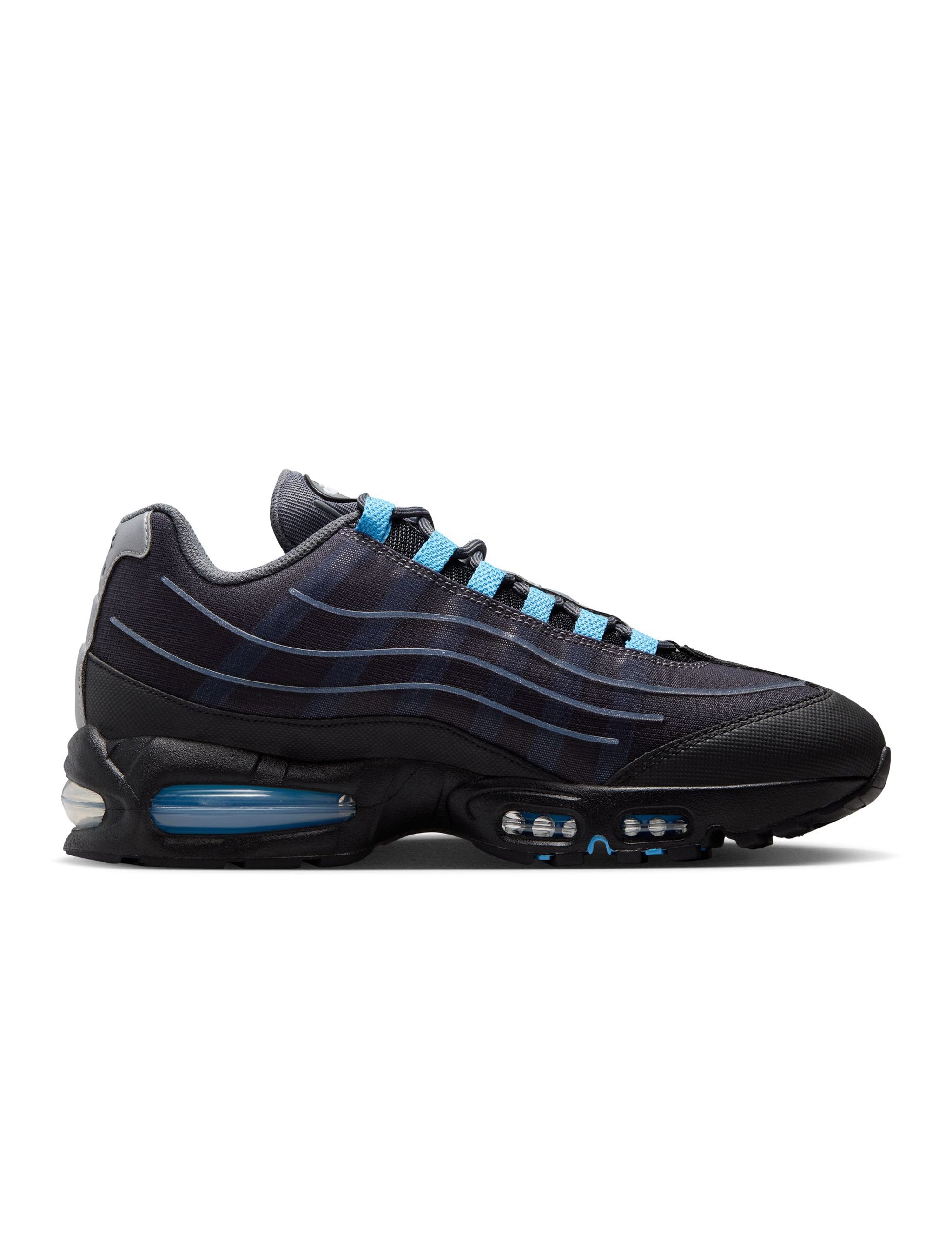Nike Air Max 95 Tech para hombre - Negro/Azul universitario