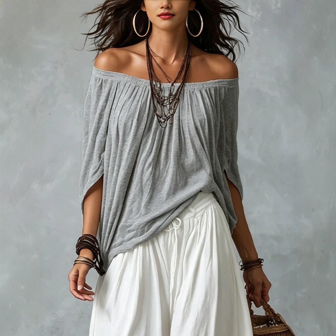 Women's One-Shoulder T-Shirt & Wide-Leg Pants Two-Piece Set — Urban Casual Outfit