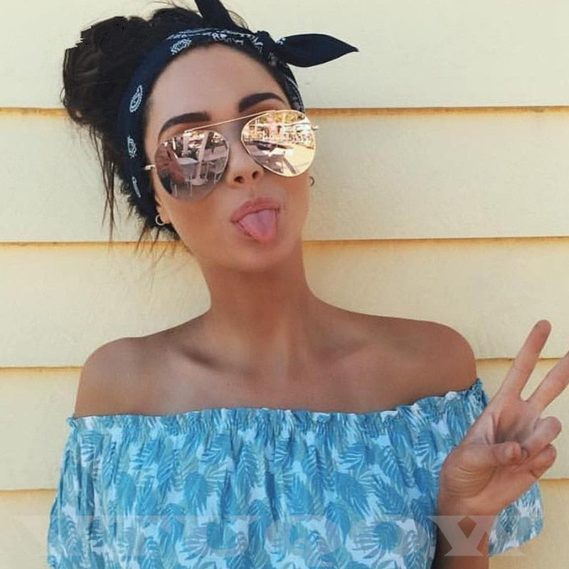 Luxury Brand Pilot Women's Sunglasses Fashion Aviation Vintage Sunglass