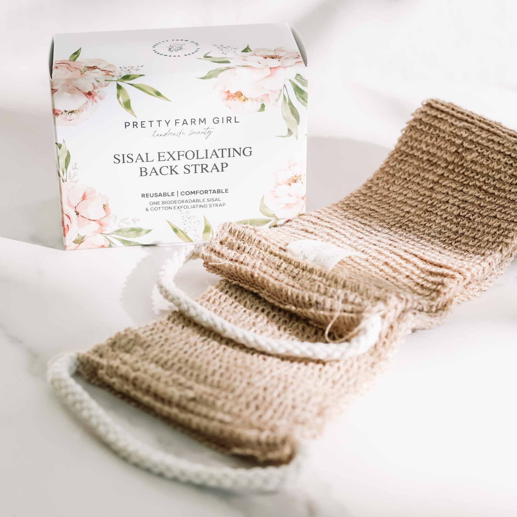 Exfoliante de espalda de sisal en tira