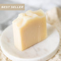 Jabón en barra artesanal de sebo y leche de cabra sin fragancia con sebo puro + miel