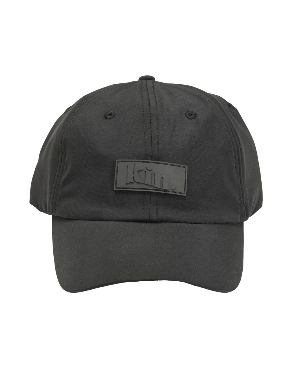 Gorra tipo "Dad Hat" negra impermeable con forro de satén