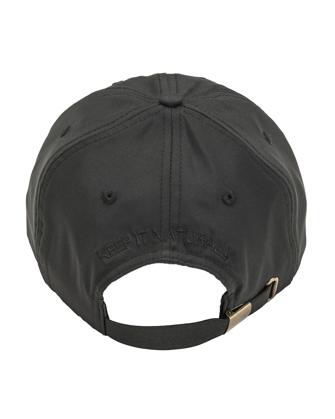 Gorra tipo "Dad Hat" negra impermeable con forro de satén