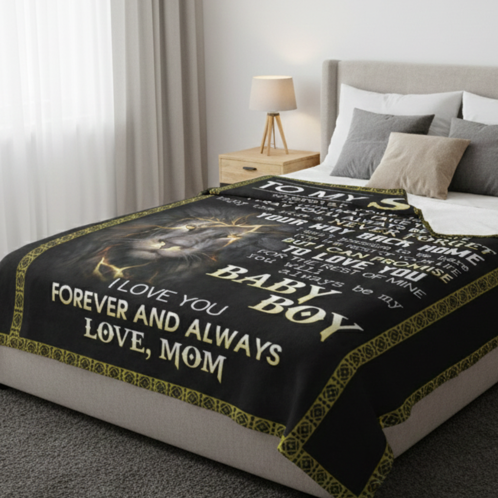 Special Gift For Son Blanket - A Soft Warmth From Mom