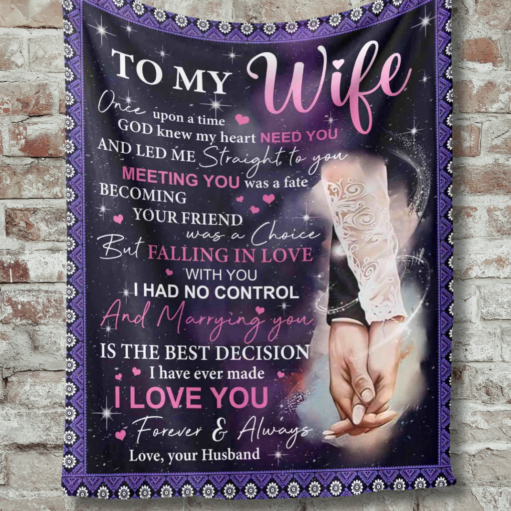 Special Gift For Wife Blanket - From Husband (SKU26B-01179)