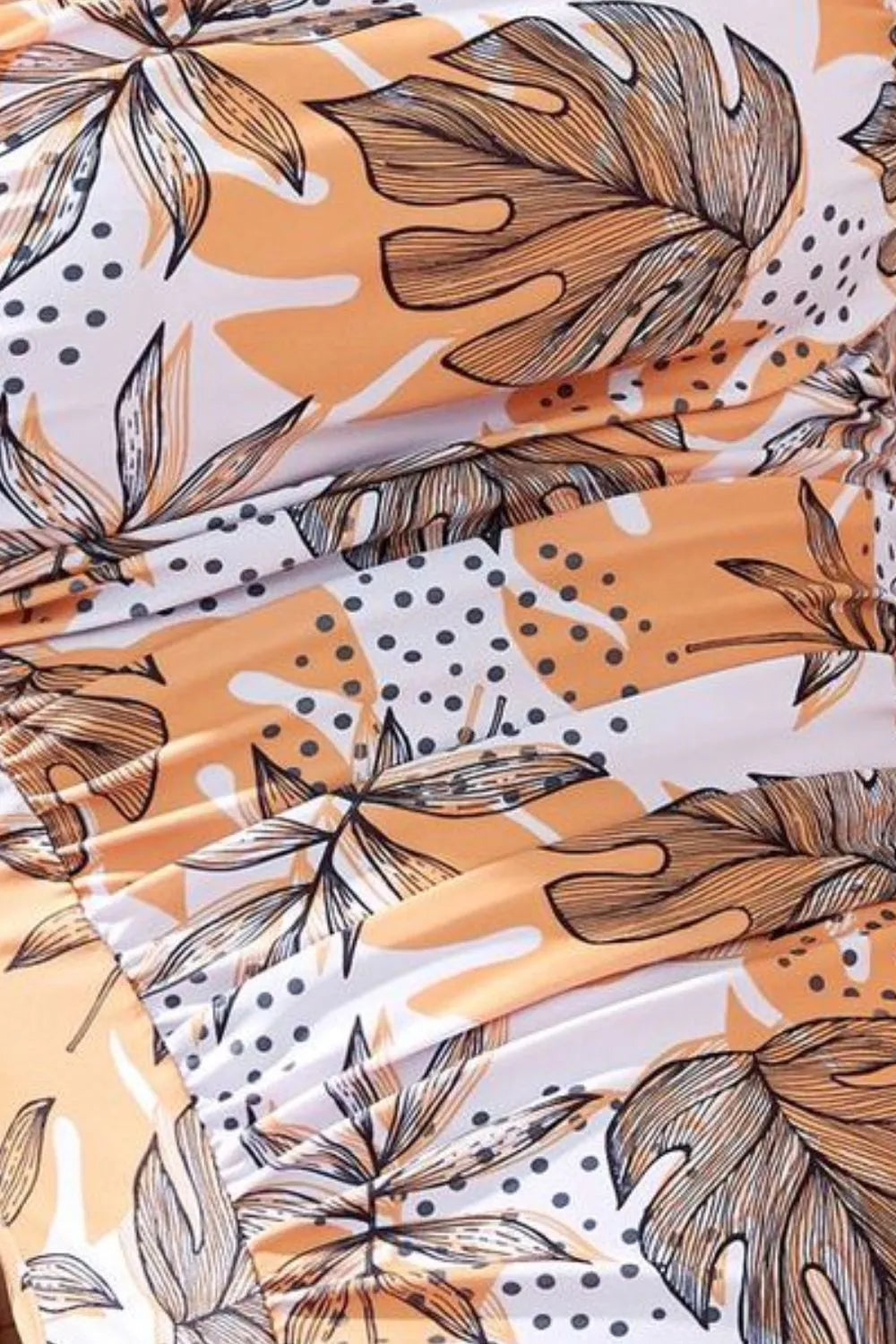 🌺 Square Neck Printed One-Piece Swimwear & Cover-Up Set