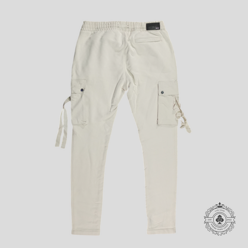 Amiri Tapered Cargo Sweatpants in Alabaster White -Preowned