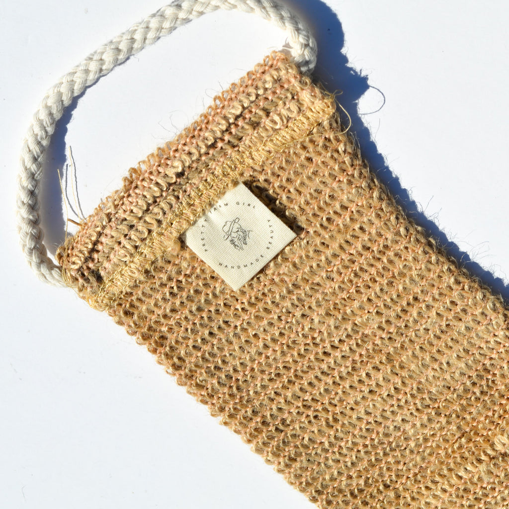 Exfoliante de espalda de sisal en tira
