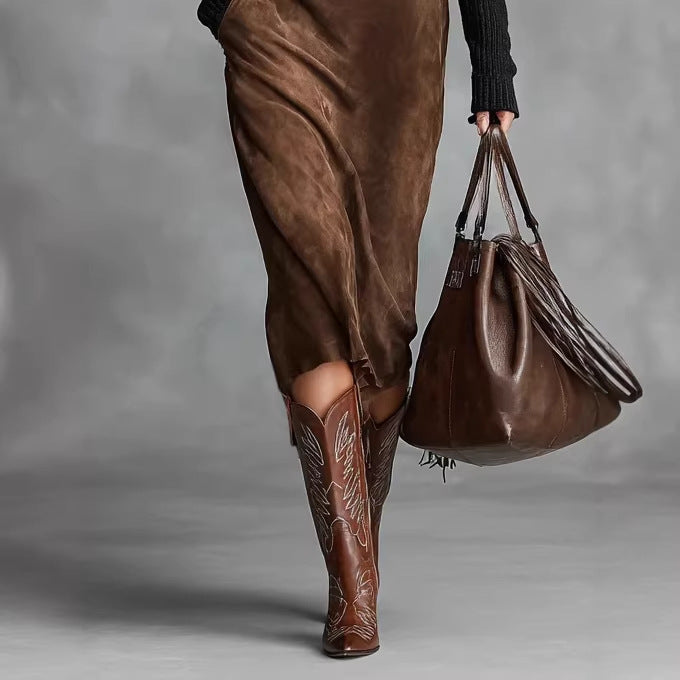 Women's Long Sleeve Shirt Dress | Elegant Straight-Cut Midi Dress for Work & Travel