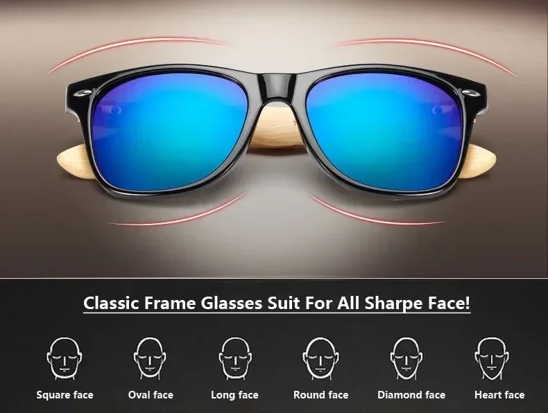 Ralferty Retro Wood Sunglasses Men Bamboo Sunglass Women Brand Sport Goggle Mirror UV400 Sun Glasses Male Shades lunette oculos