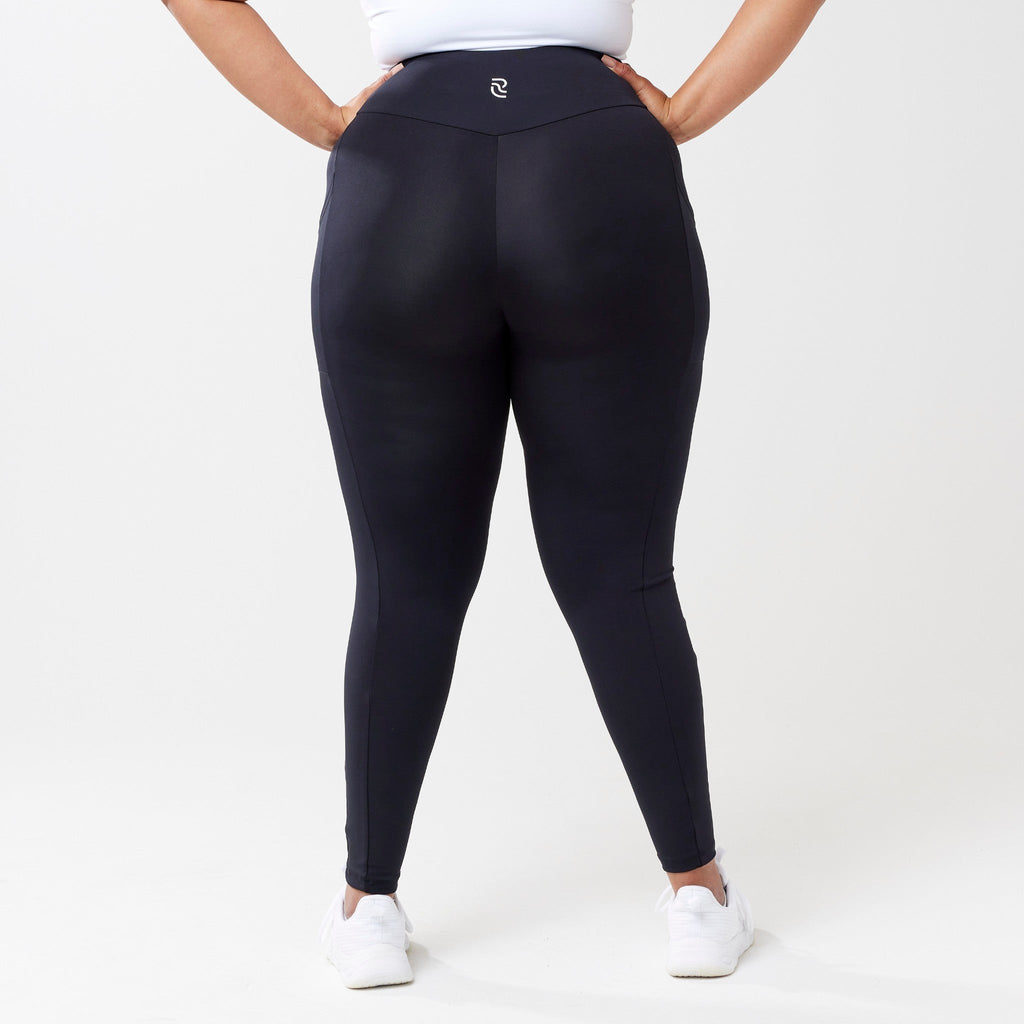 Leggings StayUP™ de talle alto con bolsillo - Negro