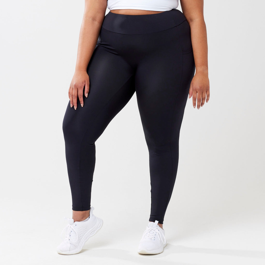 Leggings StayUP™ de talle alto con bolsillo - Negro