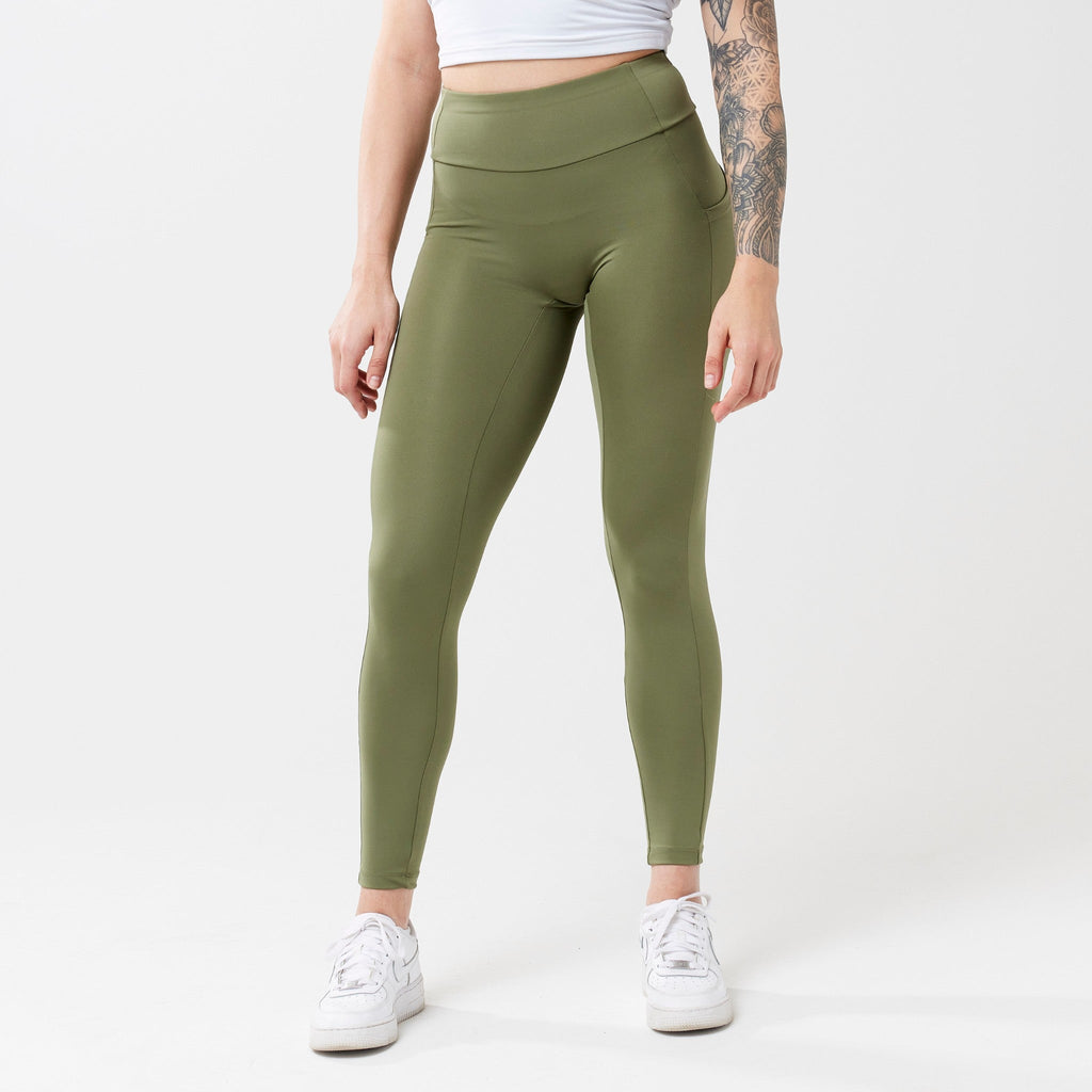 Leggings de tiro alto StayUP™ con bolsillo - Salvia