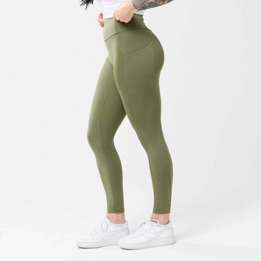 Leggings de tiro alto StayUP™ con bolsillo - Salvia