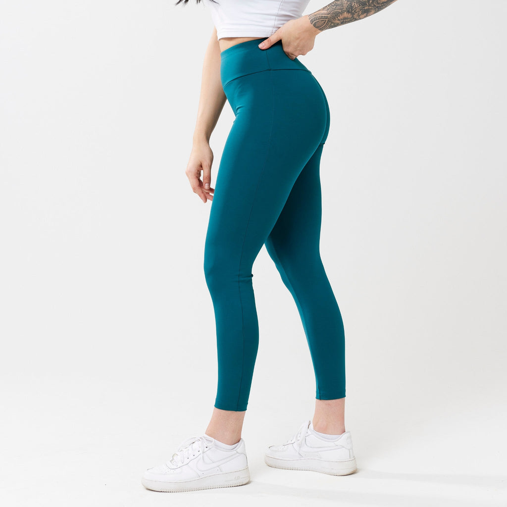 Calzas de tiro alto StayUP™ - Verde azulado intenso