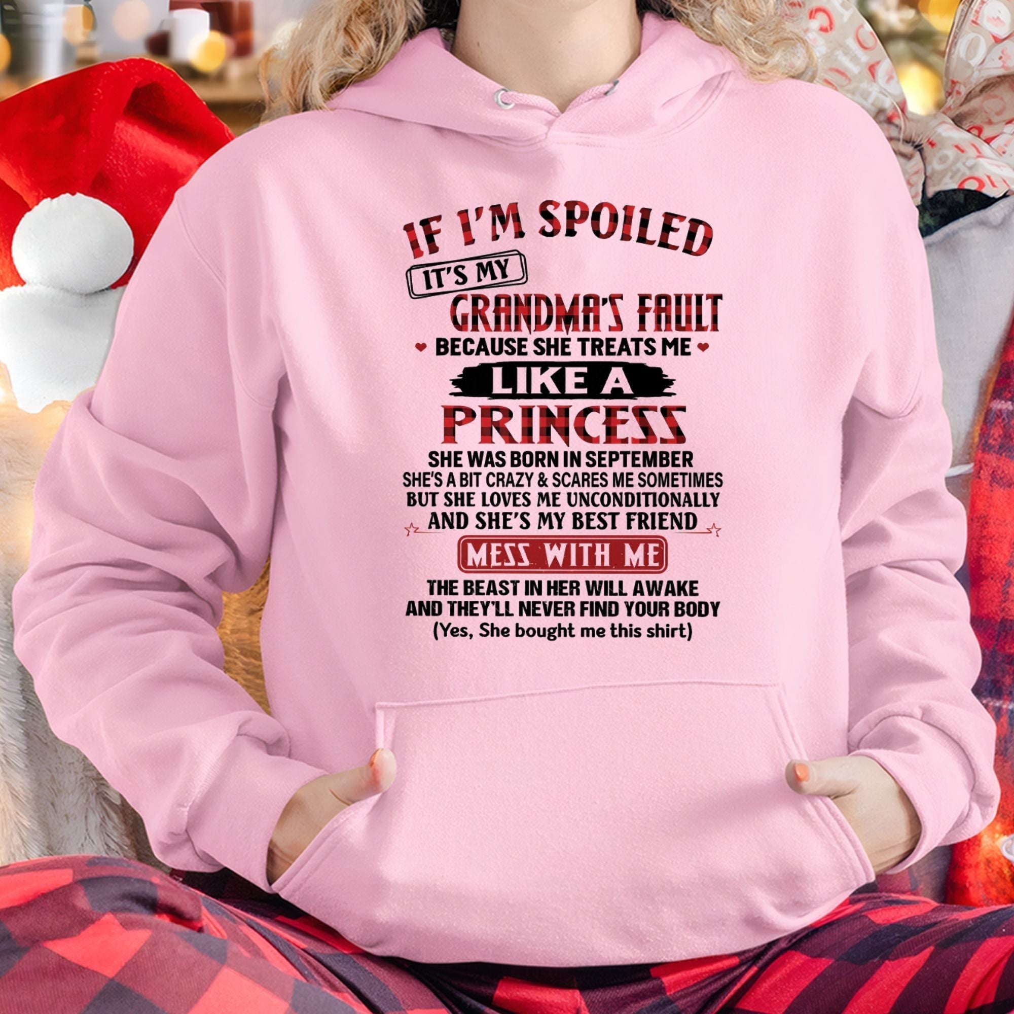 SI ESTOY MIMADA ES CULPA DE MI ABUELA ♥ PORQUE ELLA ME TRATA ♥ COMO A UNA PRINCESA - De la abuela para la nieta - NGHL09 (SKU07-92-09)