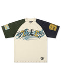 Camiseta Color Block Street Approved - Crema