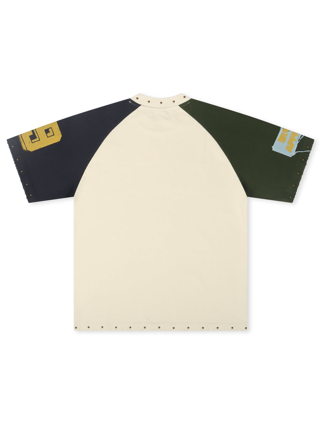 Camiseta Color Block Street Approved - Crema