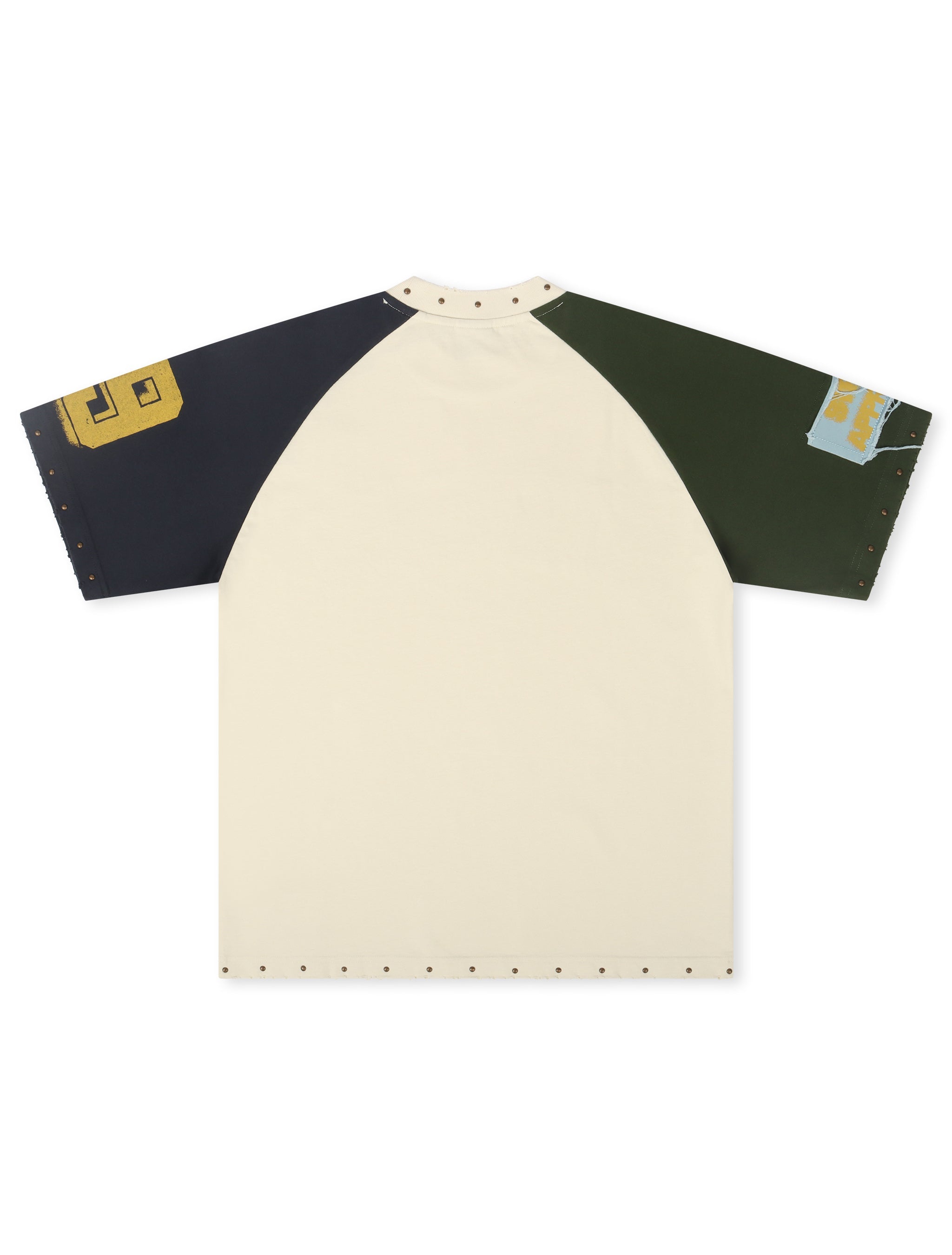 Camiseta Color Block Street Approved - Crema