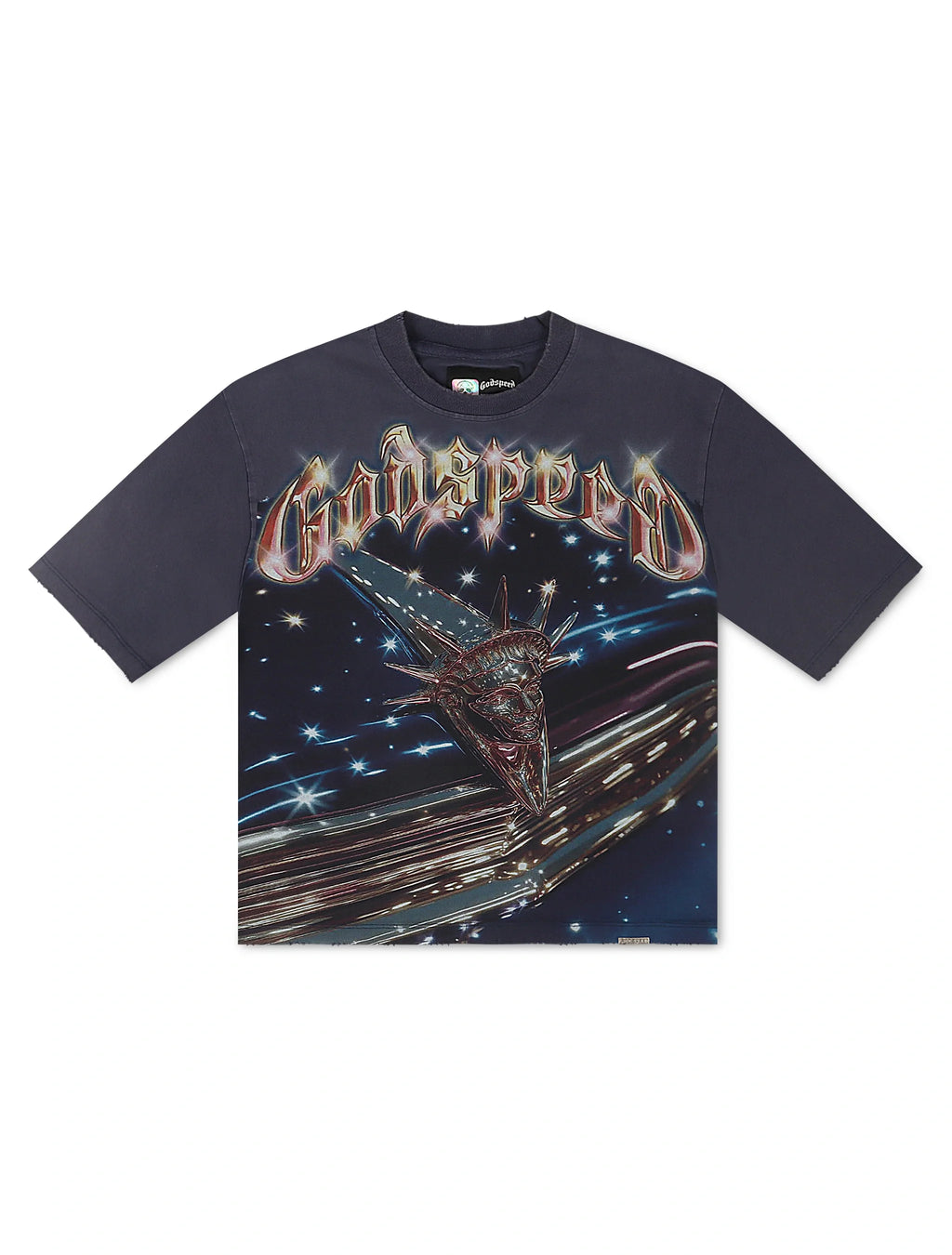 Camiseta Godspeed Liberty Cruiser Boxy - Azul marino